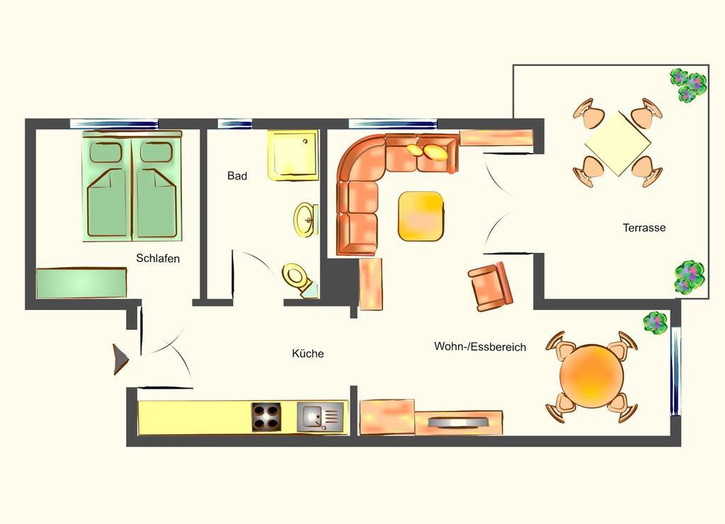 Apartment Ferienidyll 1 제바트헤링스도르프 외부 사진